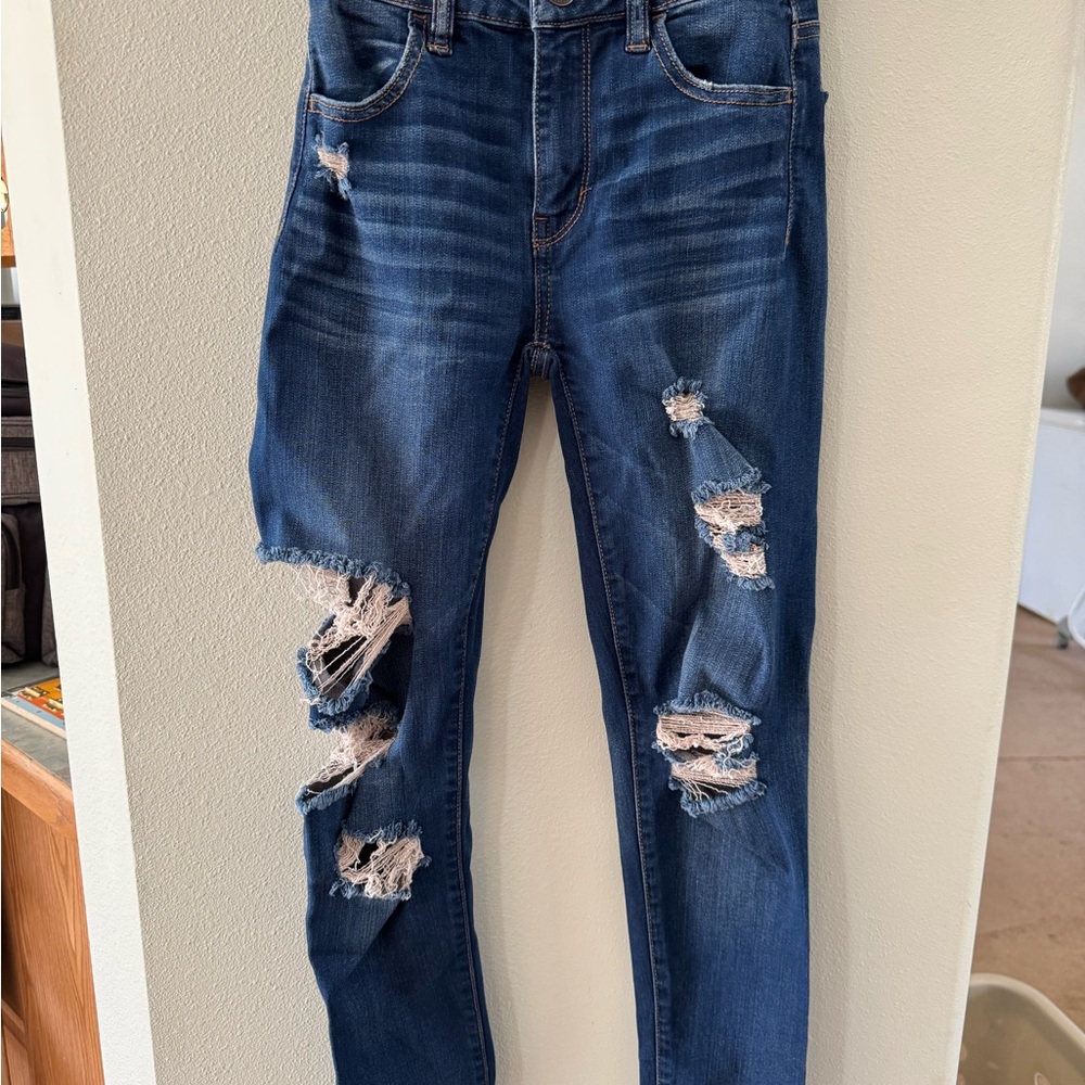 Distressed Blue Jeans for Women